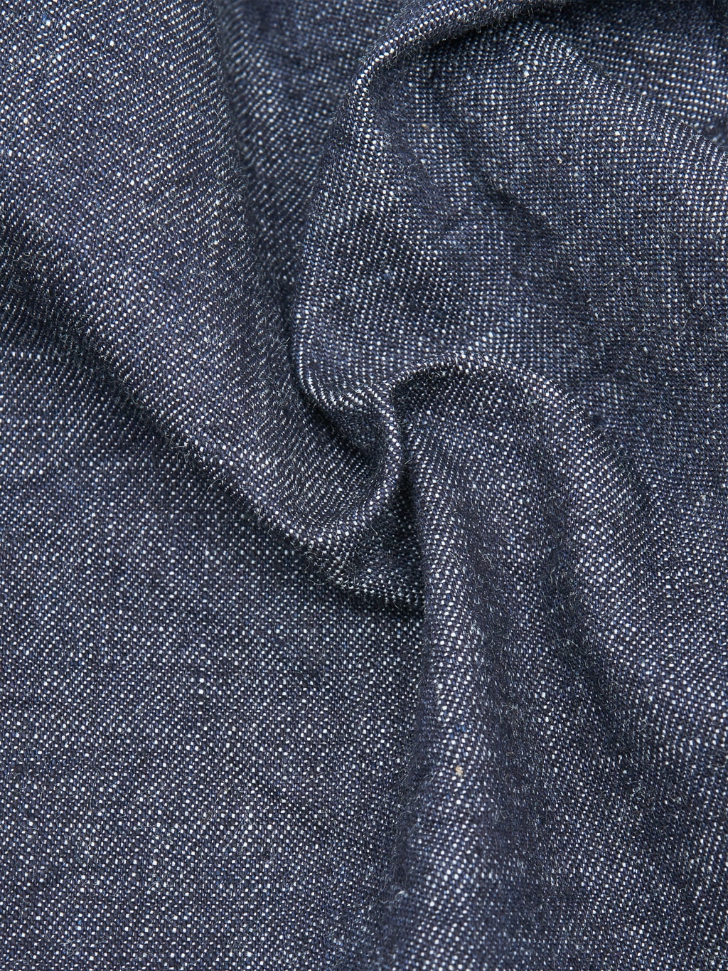 The Strike Gold Grey Slub Selvedge Denim Work Shirt texture