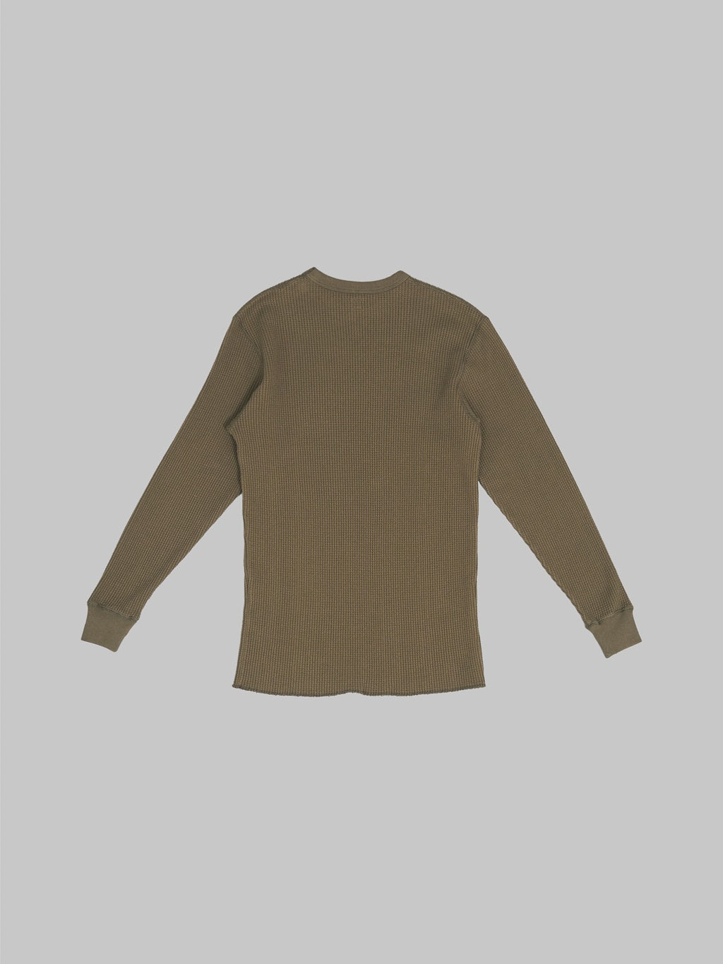 Trophy Clothing Heavy Waffle Mil Long Sleeve Tee Olive back