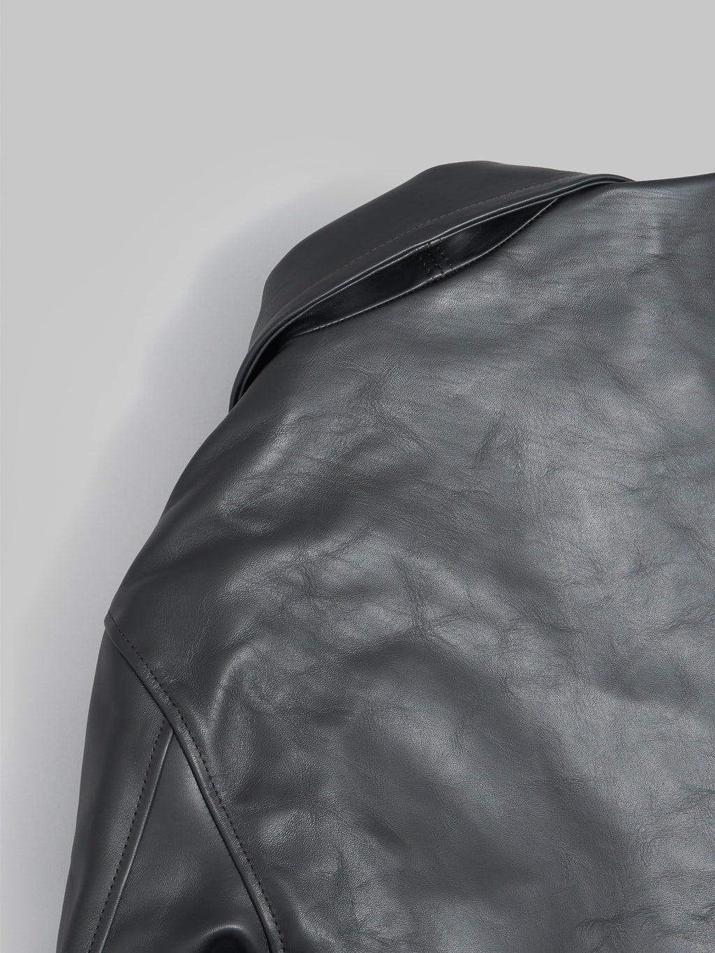 Trophy Clothing Humming Bird Horsehide leather Jacket Black  texture