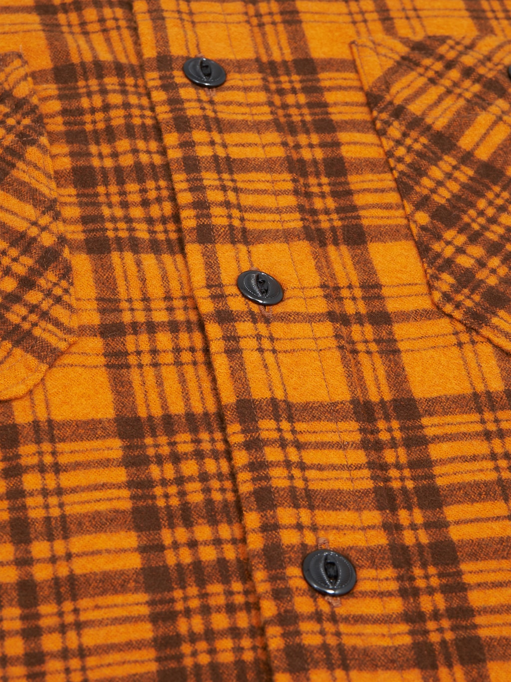 Trophy Clothing Machine Signal Check Shirt Orange buttons