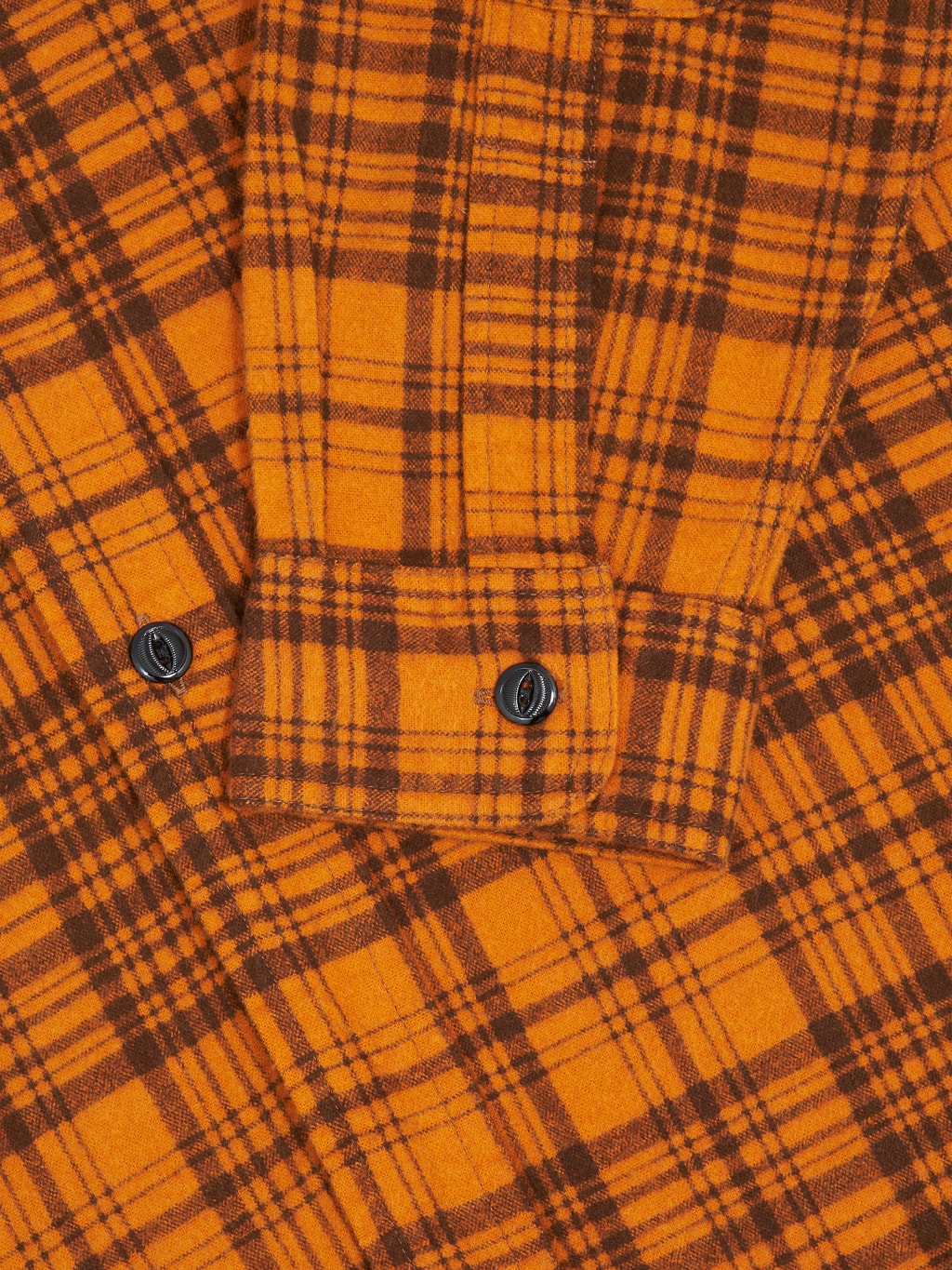 Trophy Clothing Machine Signal Check Shirt Orange cuff closeup