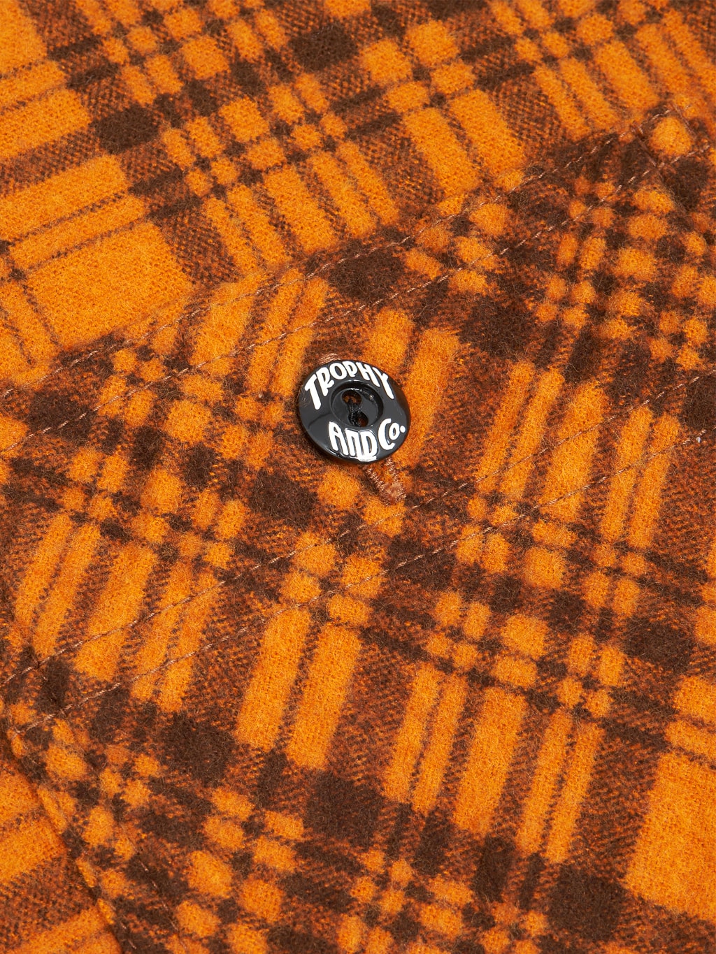 Trophy Clothing Machine Signal Check Shirt Orange customized buttons