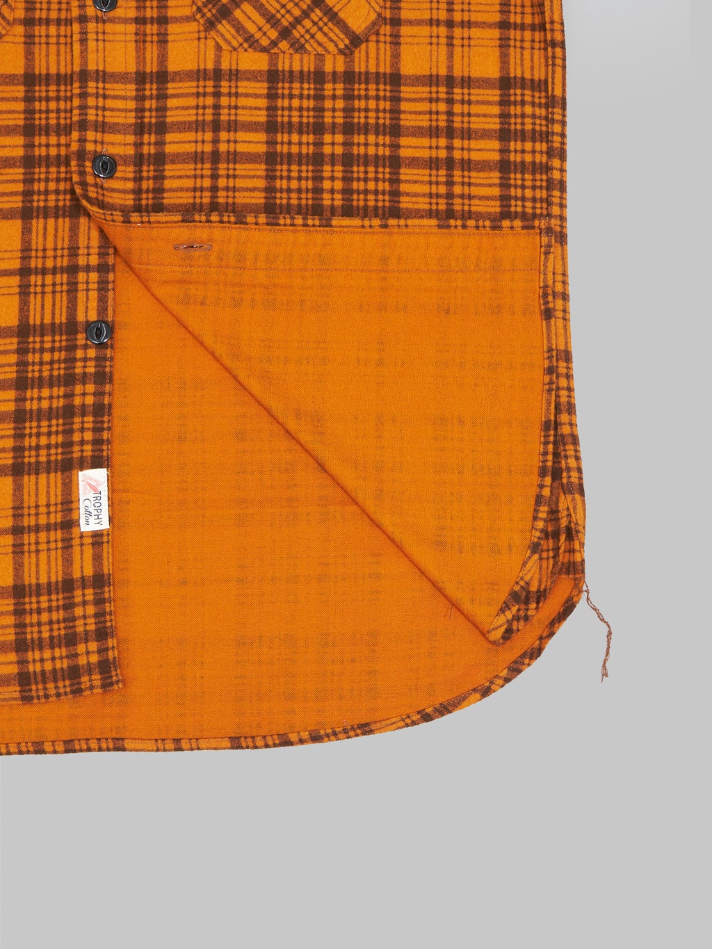 Trophy Clothing Machine Signal Check Shirt Orange inside