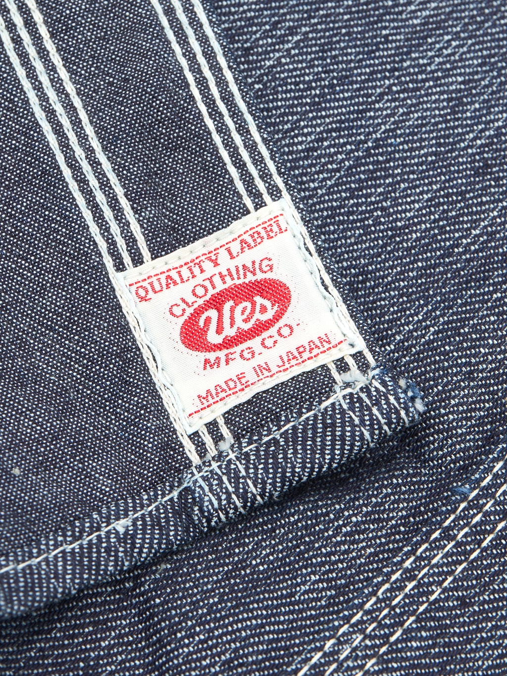 UES Indigo Double Weave denim Shirt logo tag