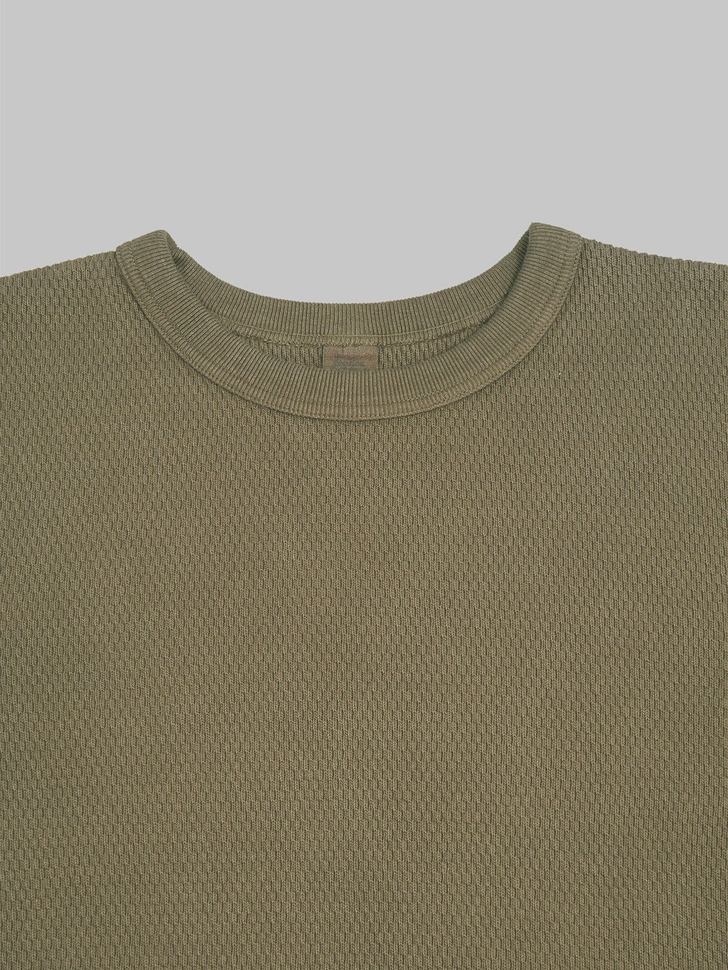 UES Double Honeycomb Thermal TShirt Brown collar