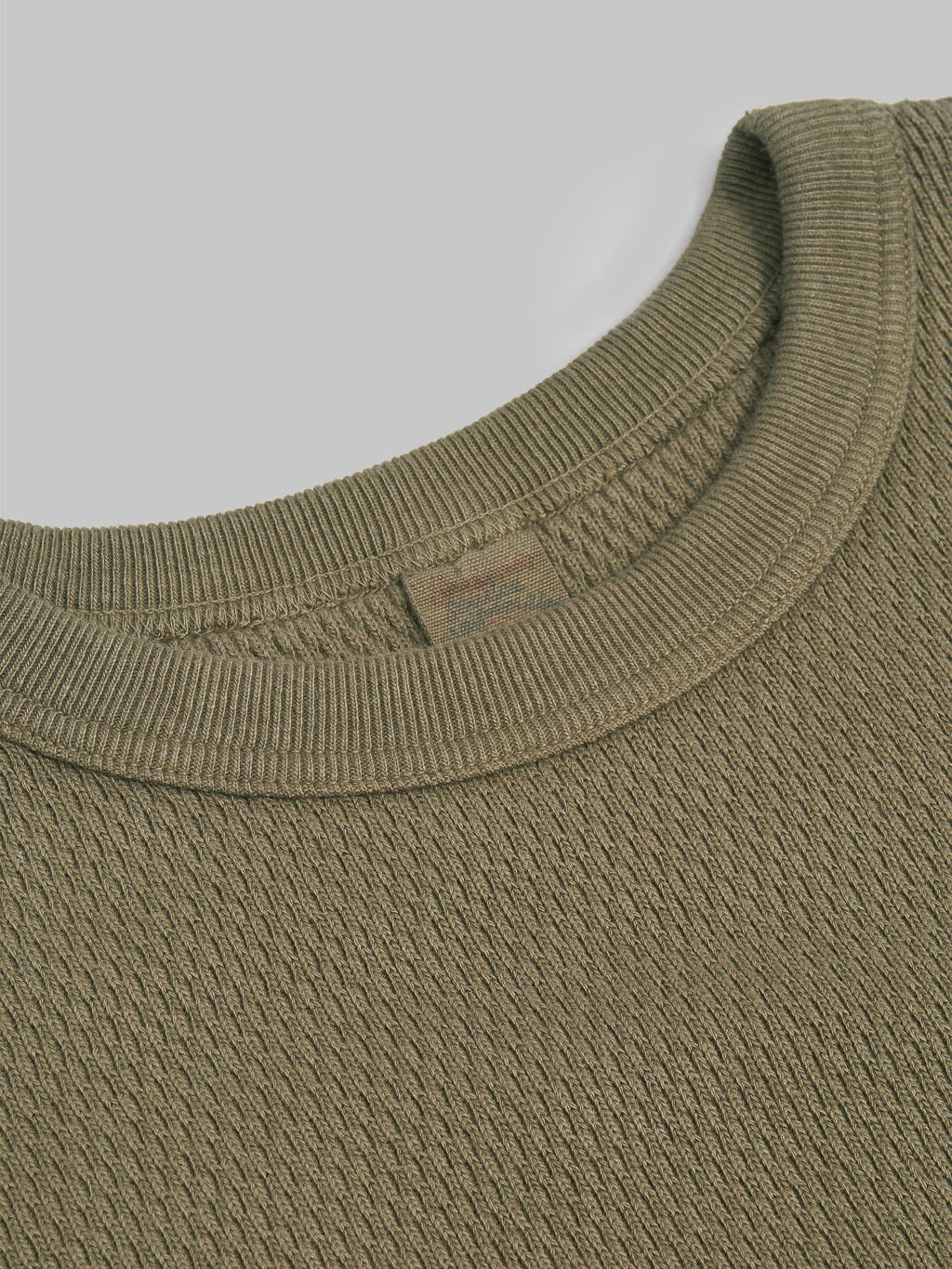 UES Double Honeycomb Thermal TShirt Brown crewneck