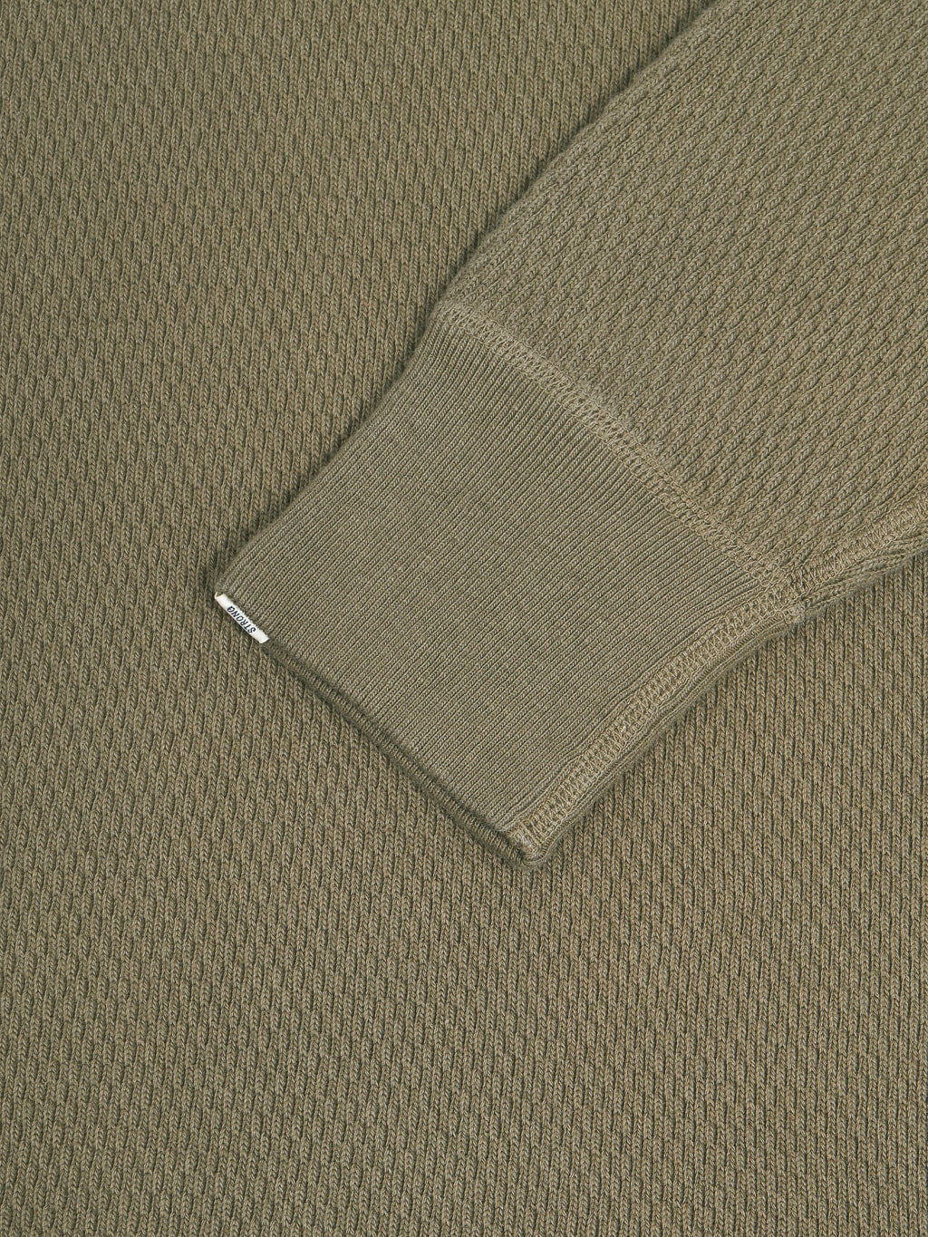 UES Double Honeycomb Thermal TShirt Brown cuff