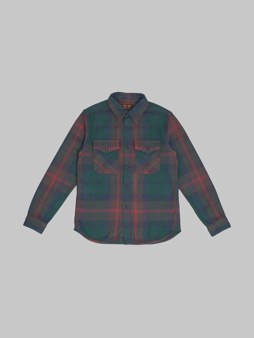 UES Extra Heavy Flannel Shirt green front