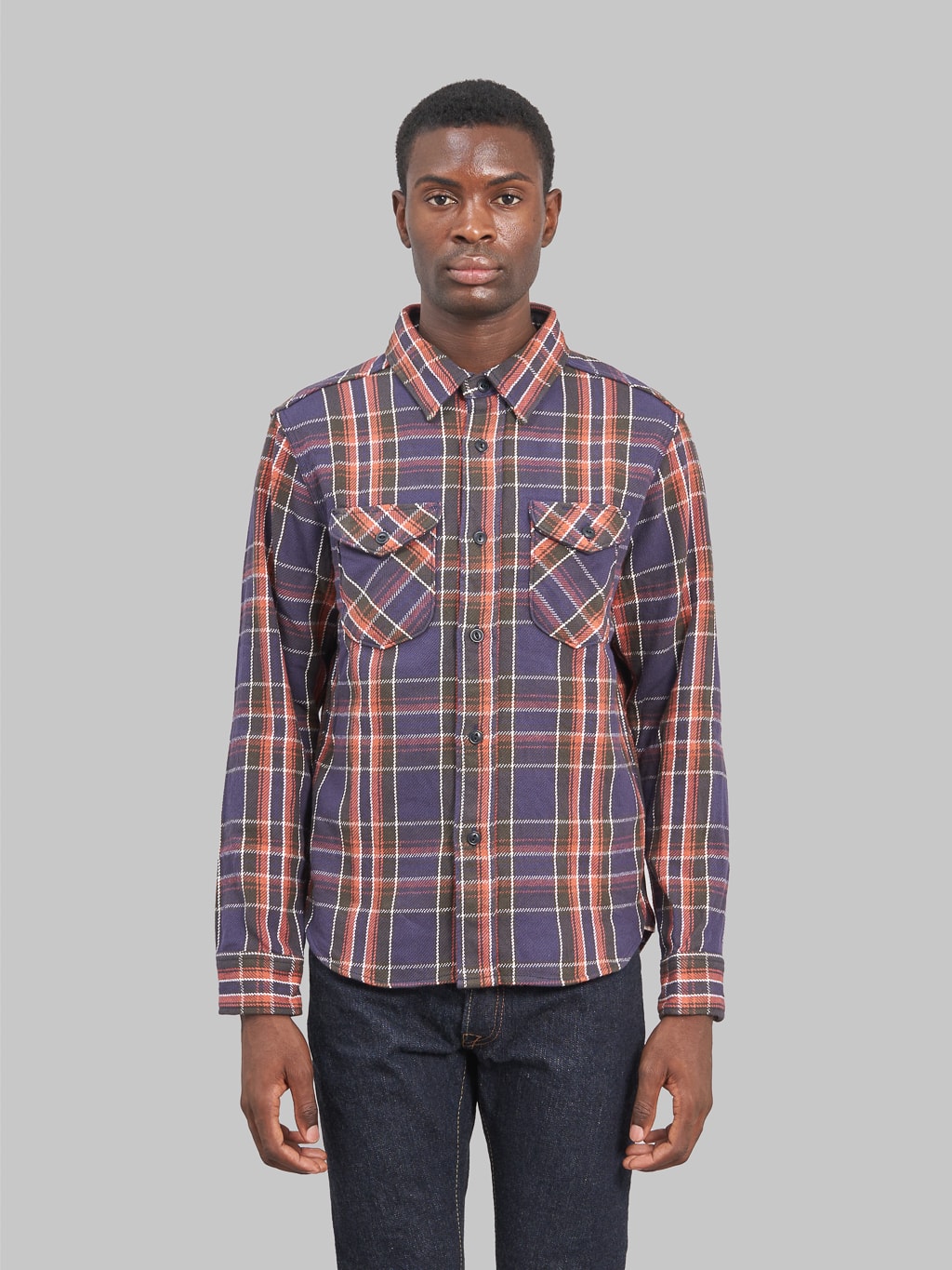 UES Heavy Flannel Shirt Purple