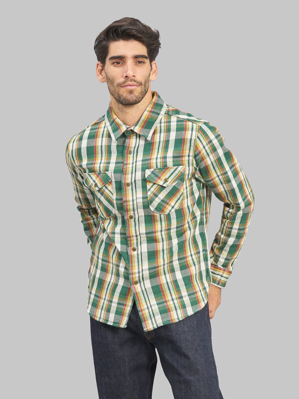 UES Heavy Flannel Shirt Green