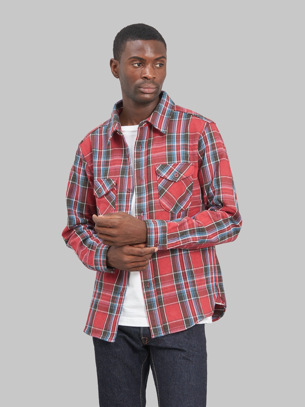 UES Heavy Flannel Shirt Red