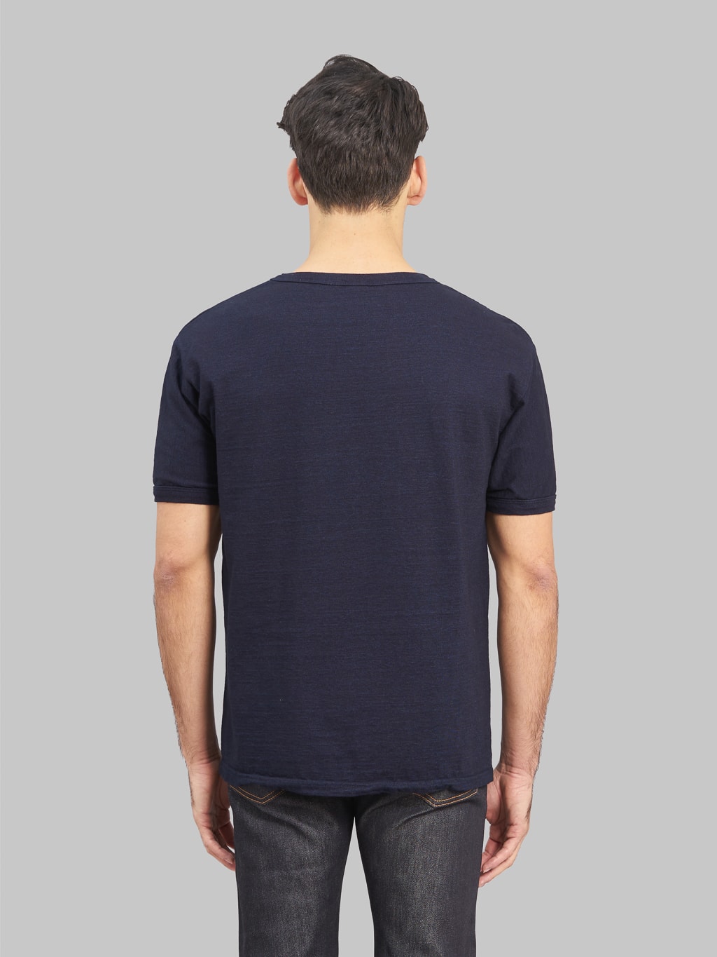 UES Indigo Pocket Tshirt model back fit