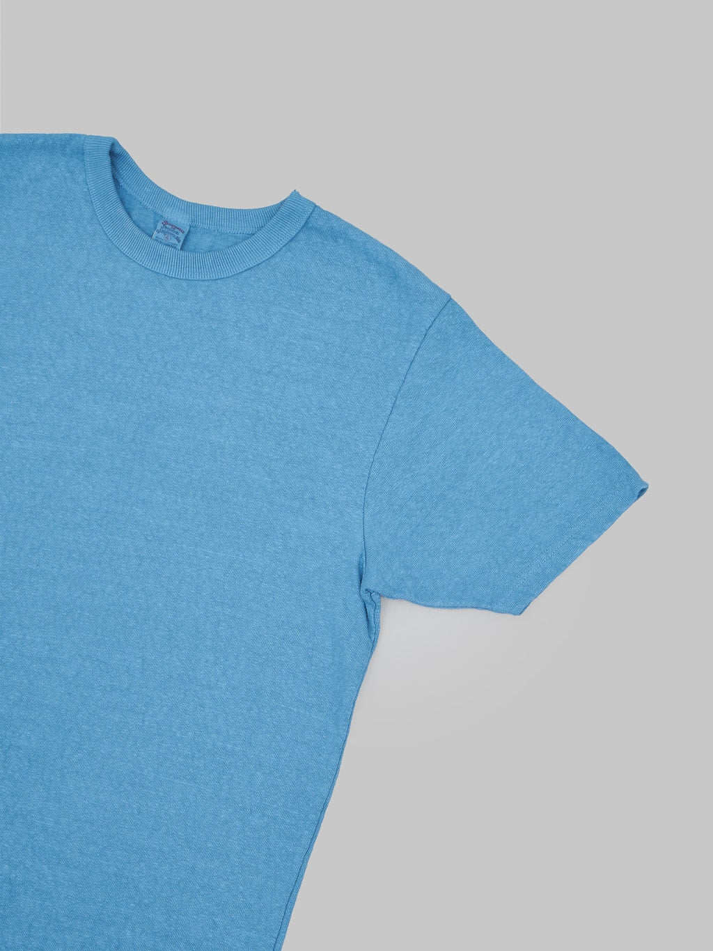 UES N8 Slub Nep Short Sleeve TShirt Blue sleeve