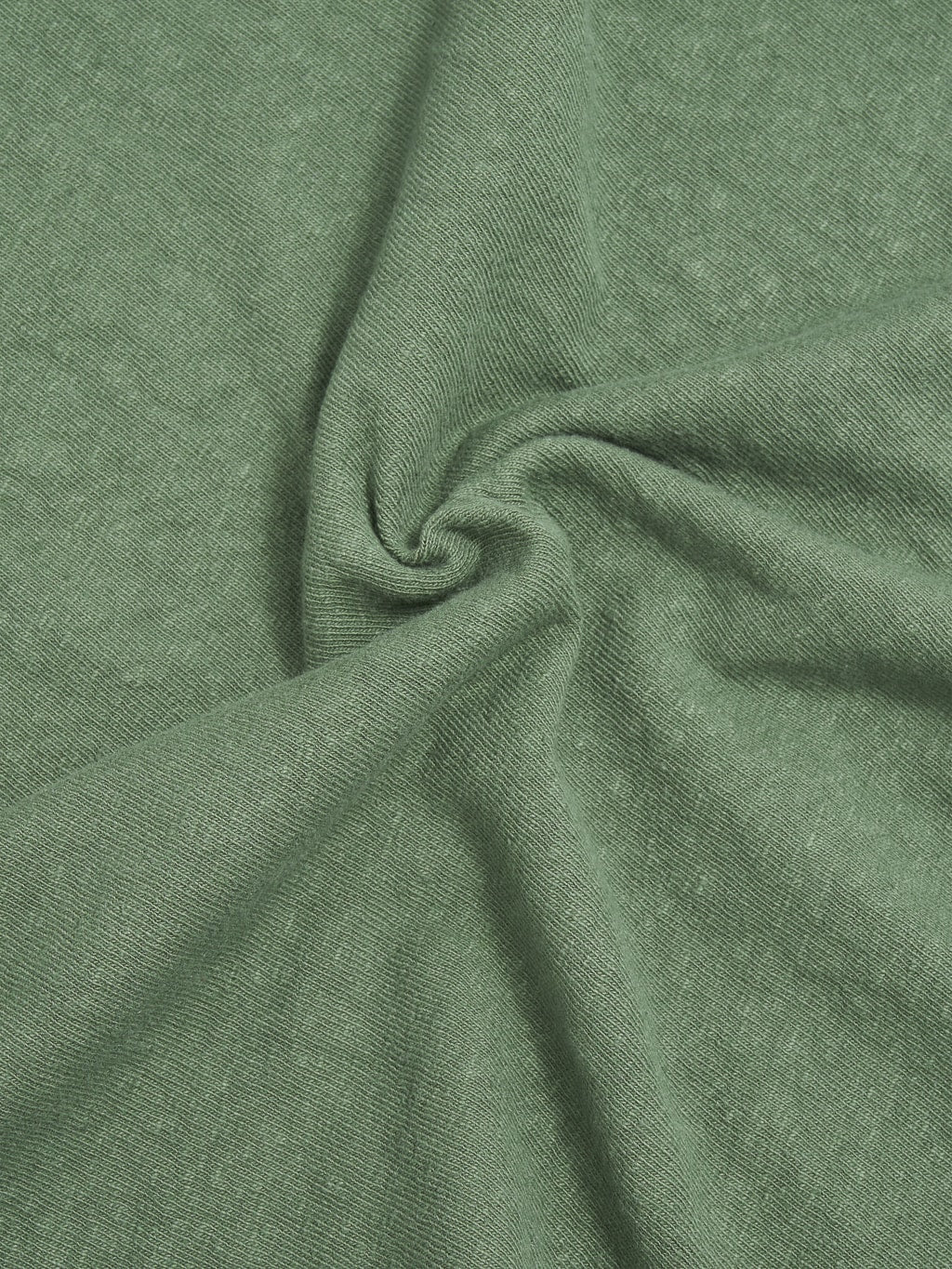 Ues slub nep short sleeve tshirt green heavy cotton