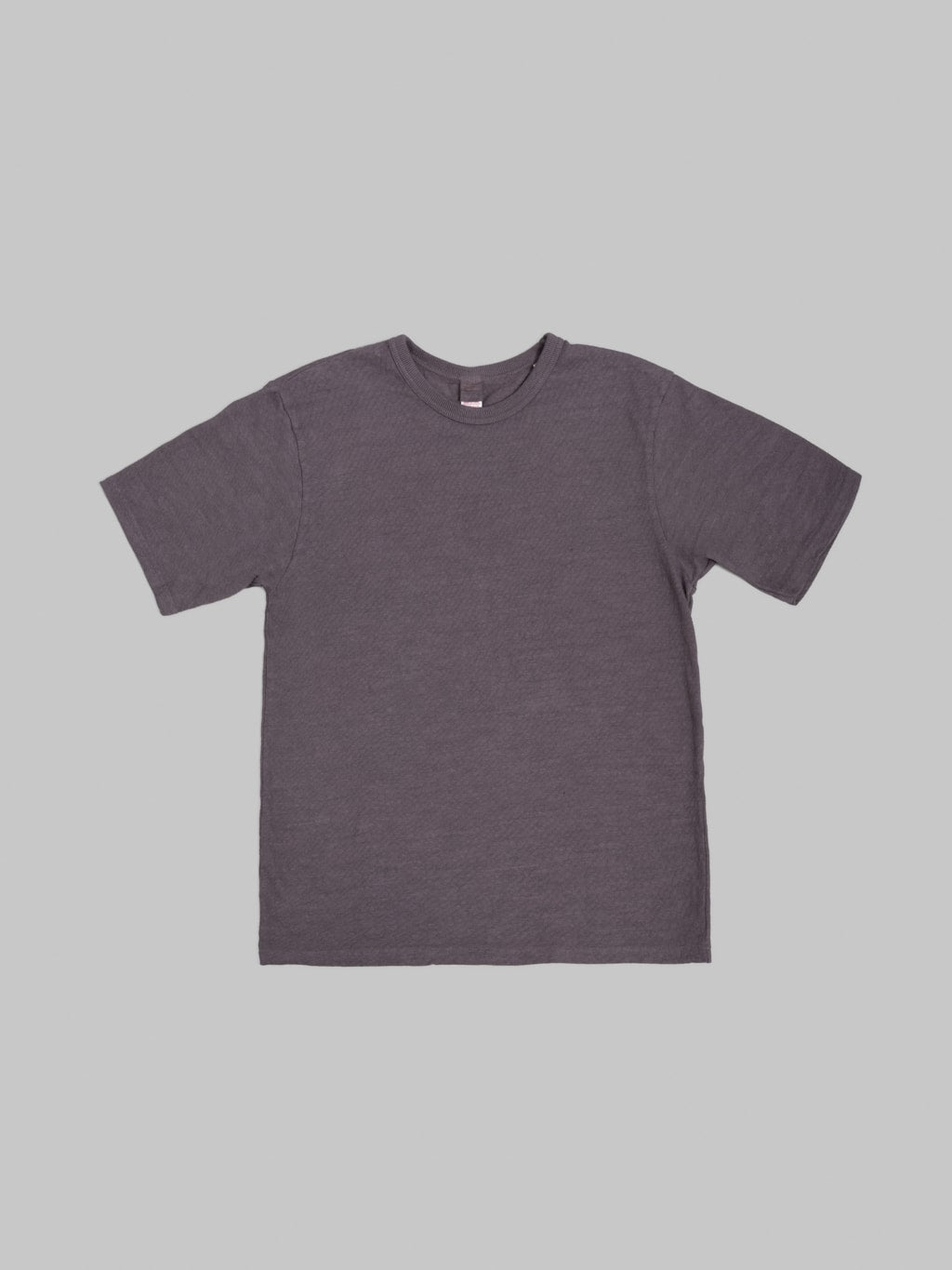UES No.8 Slub Nep Short Sleeve T-Shirt Purple Navy