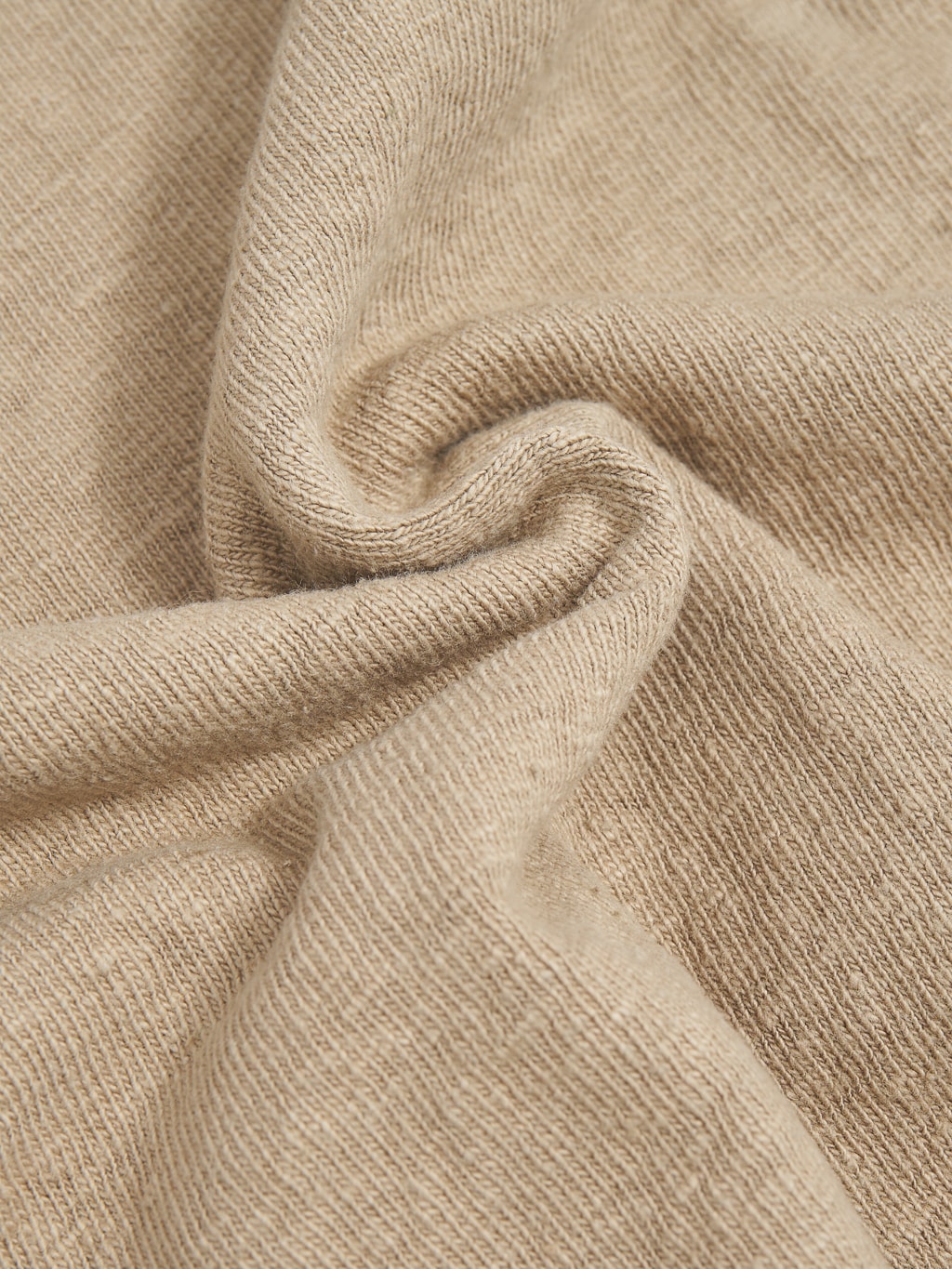 UES No8 Slub Nep long Sleeve TShirt Beige texture