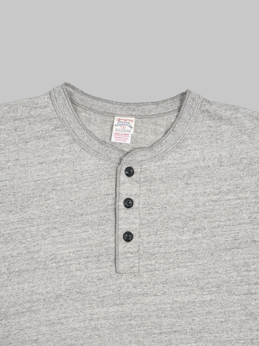 UES Ramayana Henley Neck T-Shirt Grey