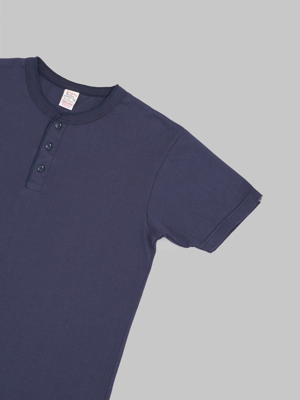 UES Ramayana Henley Neck TShirt navy sleeve