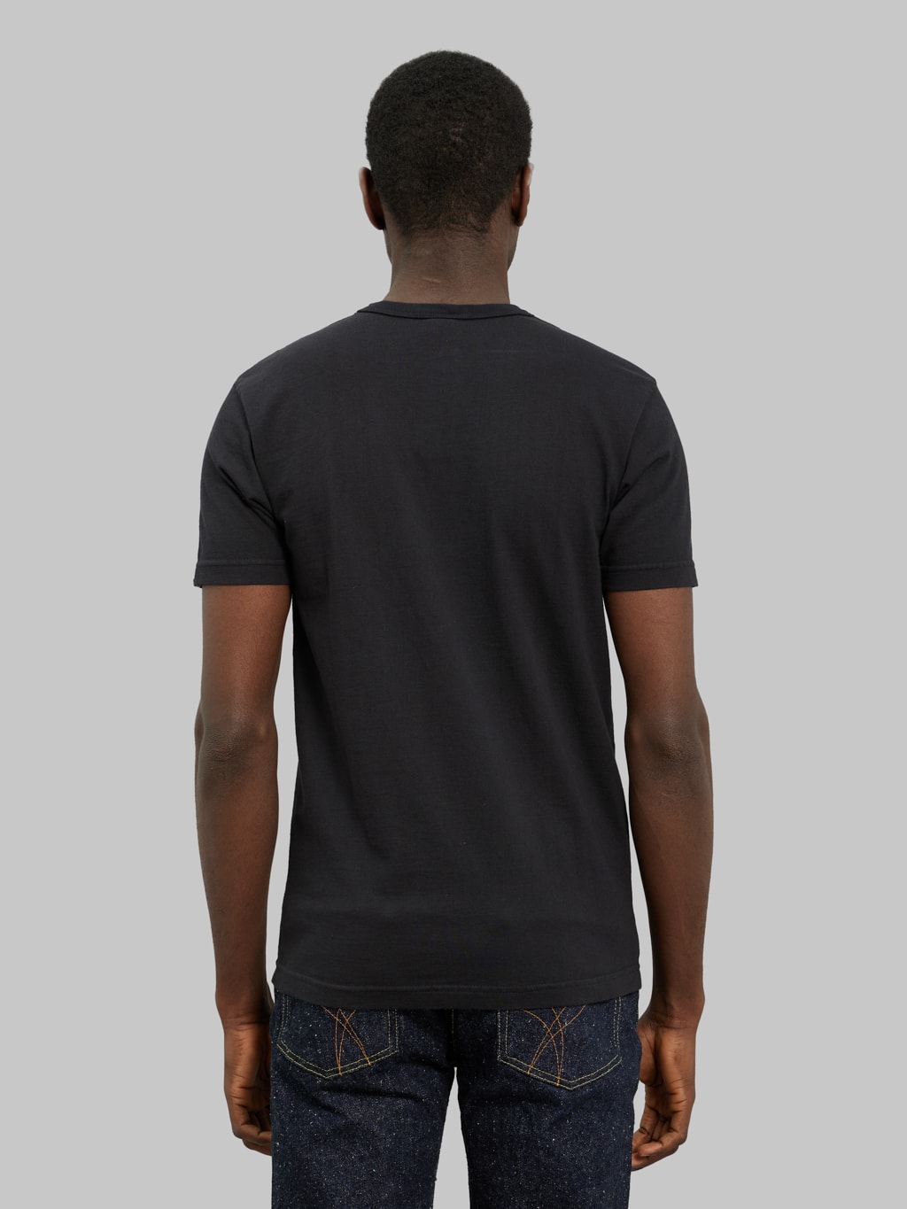 UES Ramayana crewneck pocket TShirt black back look