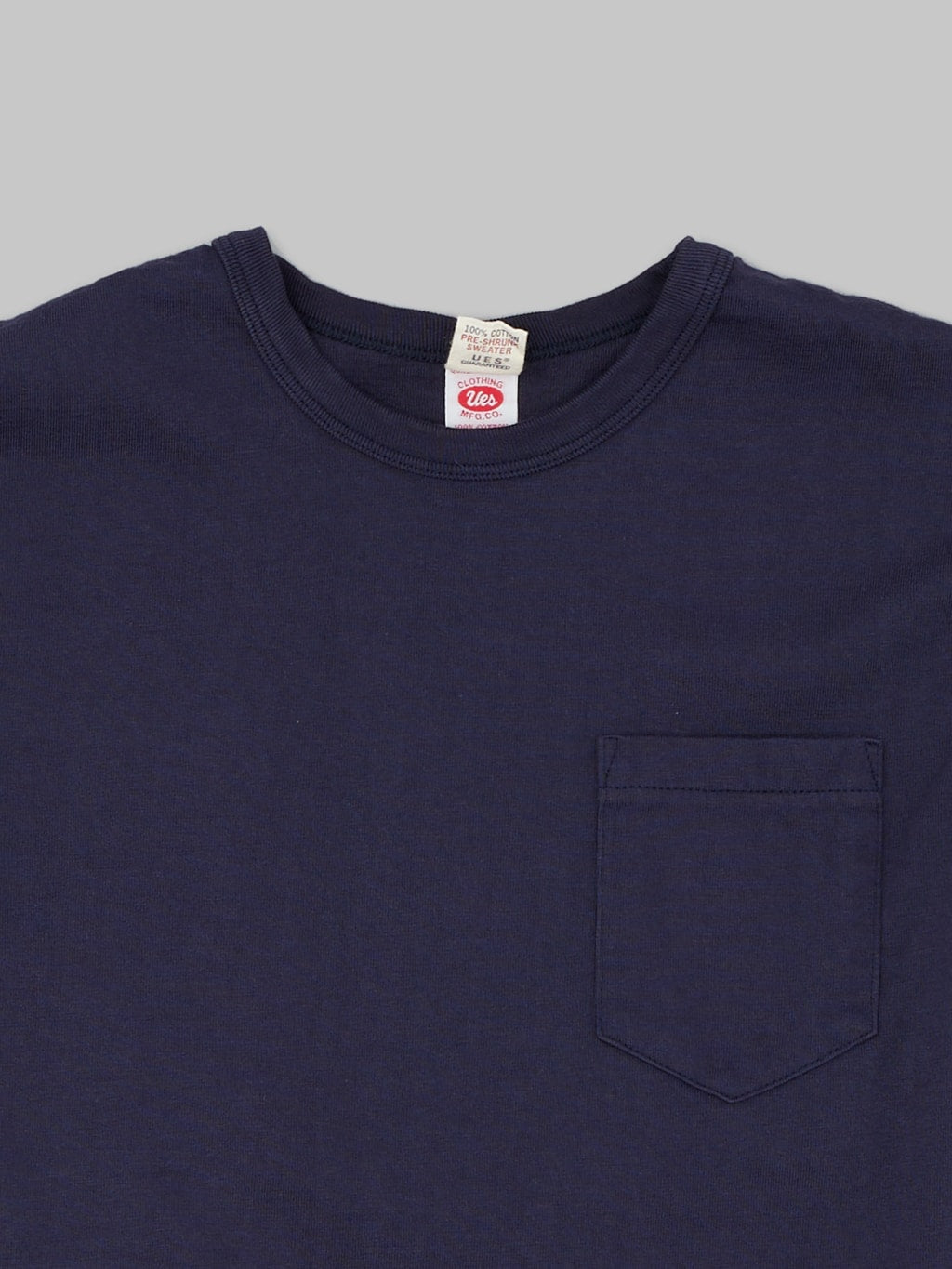 UES Ramayana crewneck pocket TShirt navy collar