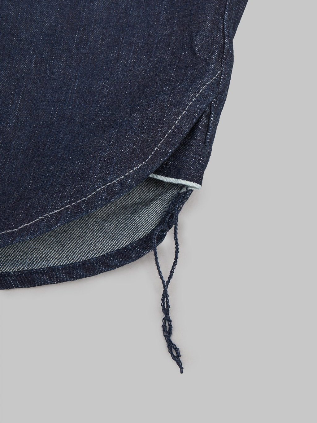 Ues Traveling Shirt Indigo selvedge denim side seam