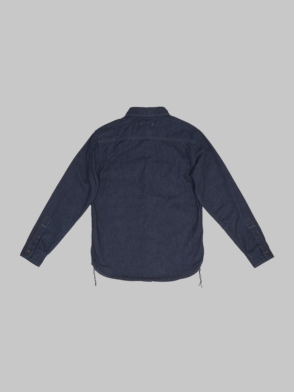 Ues Traveling Shirt Indigo selvedge denim back view