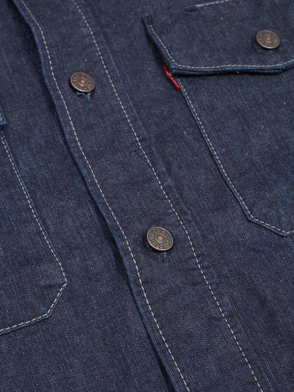 Ues Traveling Shirt Indigo selvedge denim metal buttons