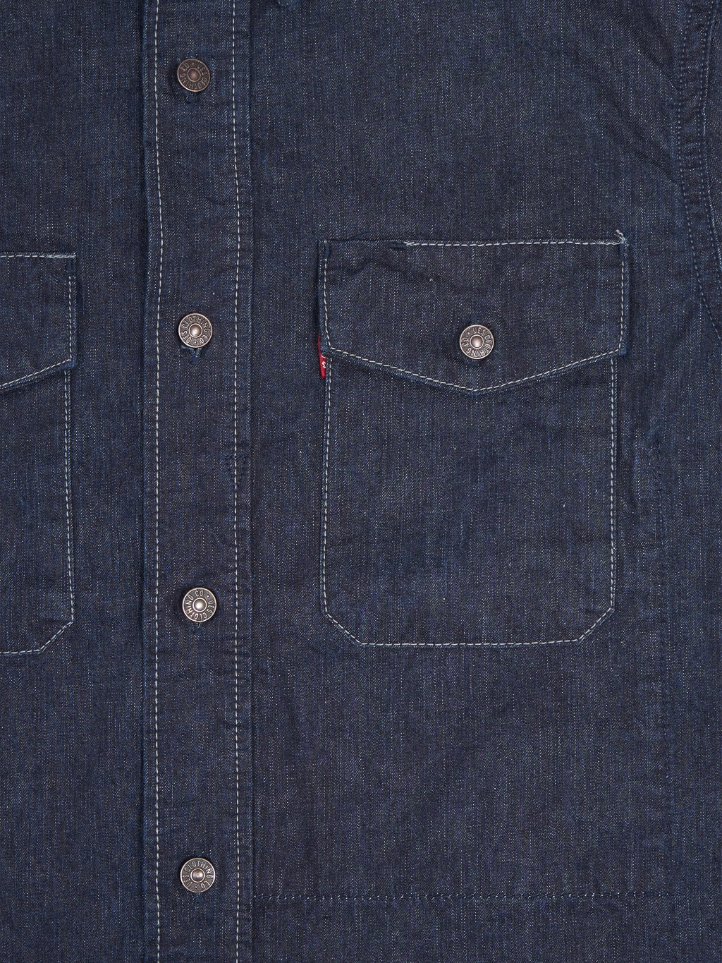 Ues Traveling Shirt Indigo selvedge denim chest pocket