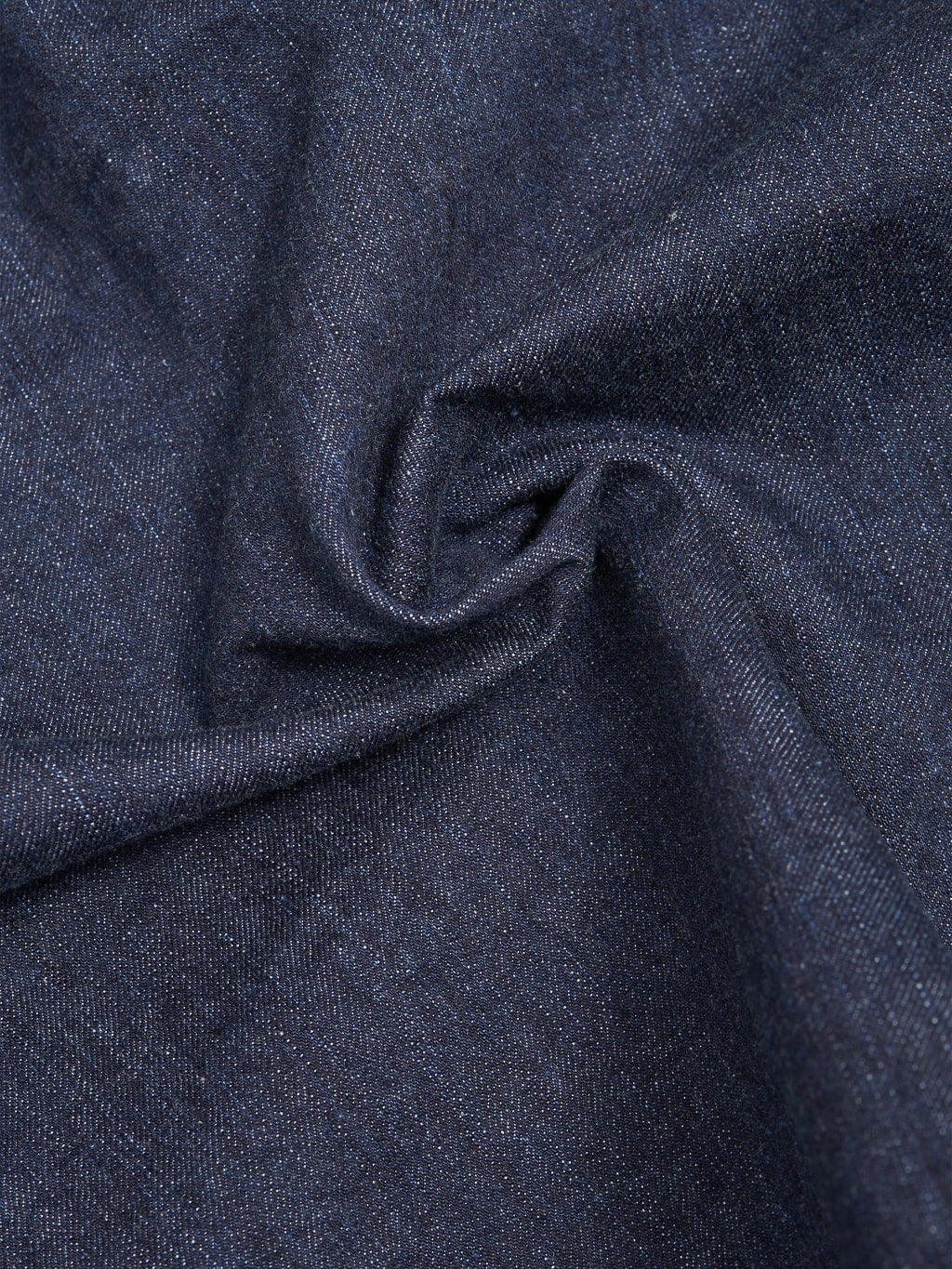 Ues Traveling Shirt Indigo selvedge denim cotton fabric texture