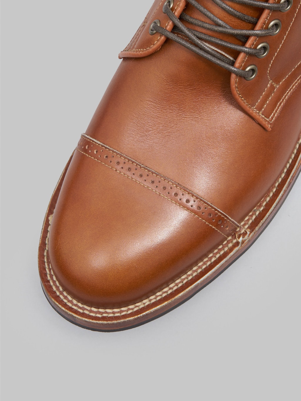 Viberg Service Boot 2030 Annonay Vocalau Tan French Calf toe details