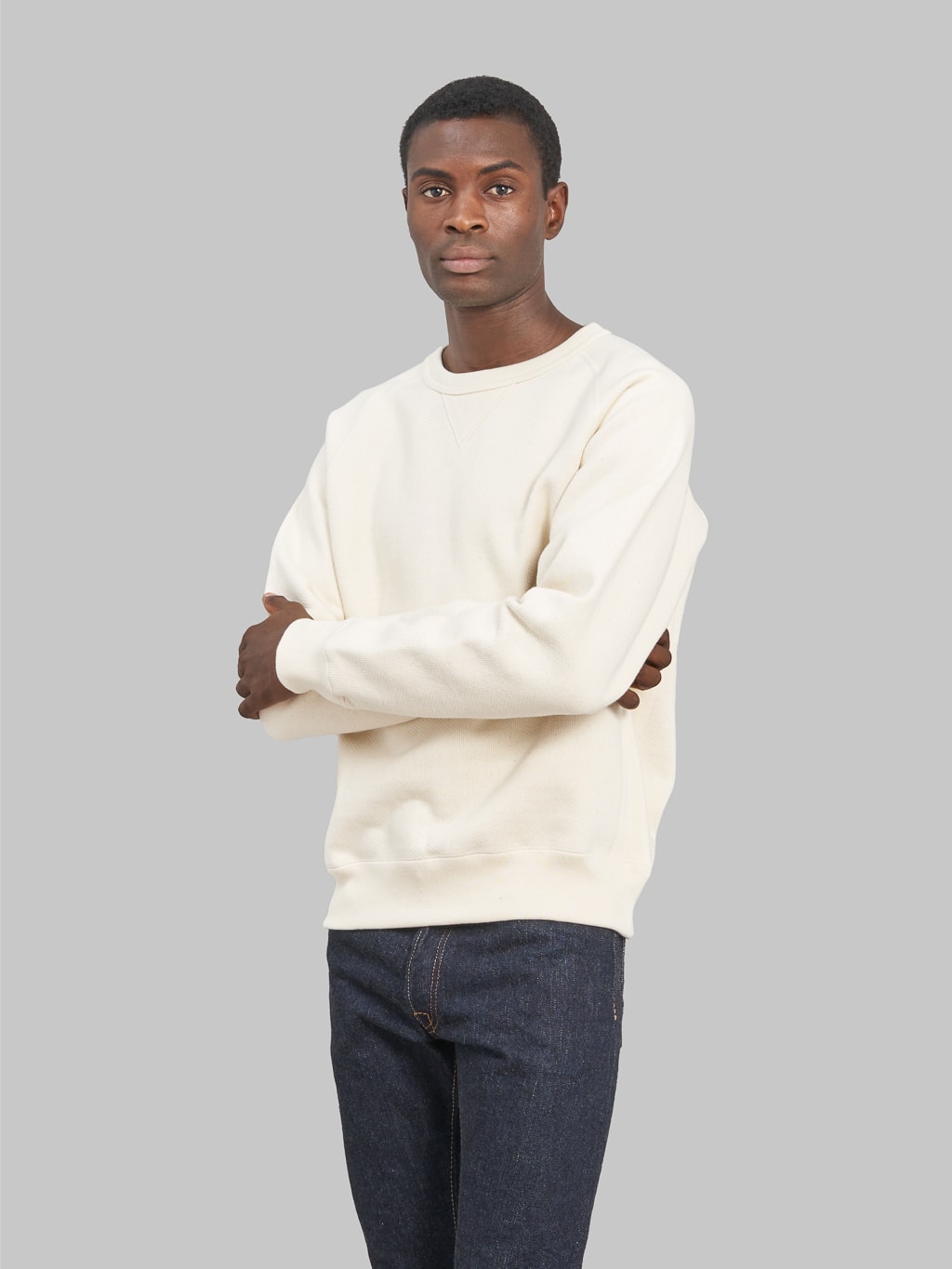 Sweatshirt in Cream made of Cotton French Terry