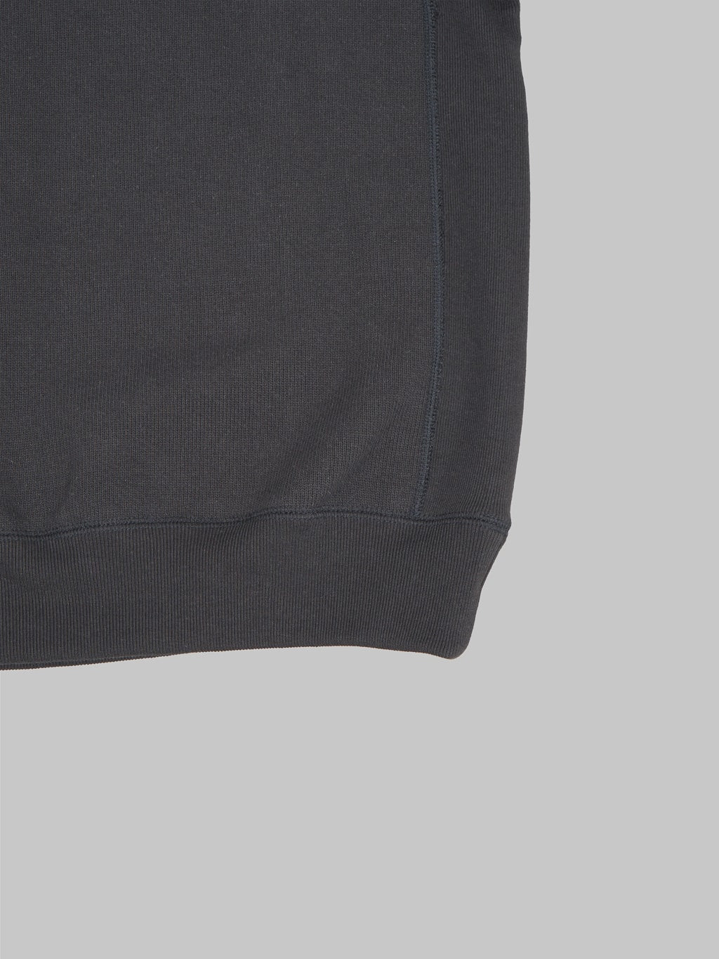 Wonder Looper Pullover Crewneck Double Heavyweight French Terry Black hem details