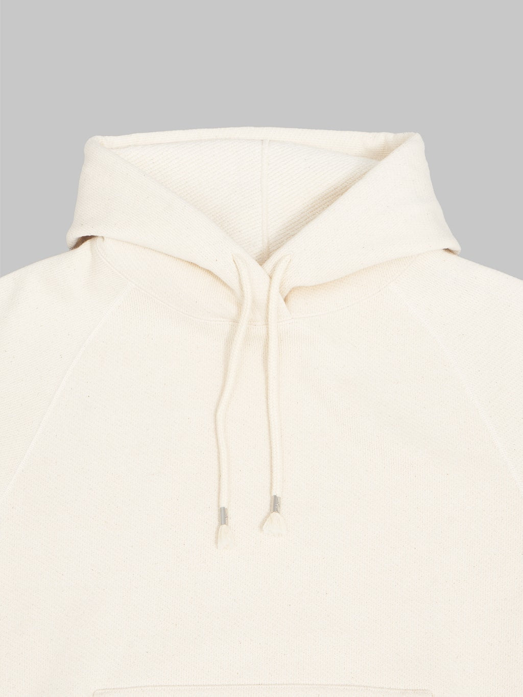 Wonder Looper Pullover Hoodie Double Heavyweight French Terry Ecru athletic  collar details