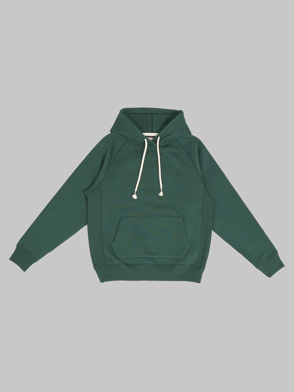 Wonder Looper Pullover Hoodie Double Heavyweight French Terry green athletic front view