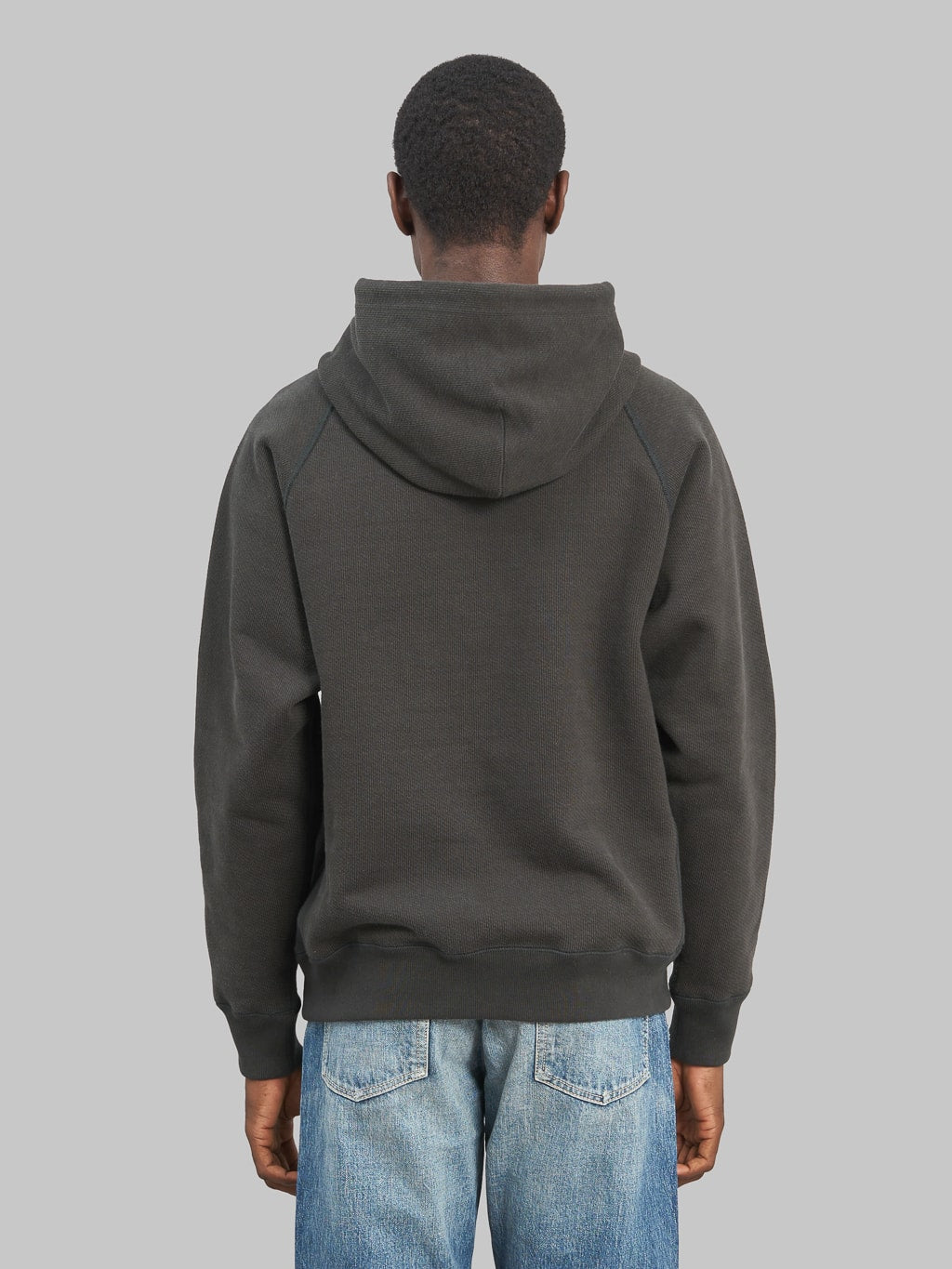 Wonder Looper Pullover Hoodie Double Heavyweight French Terry sumi black back fit