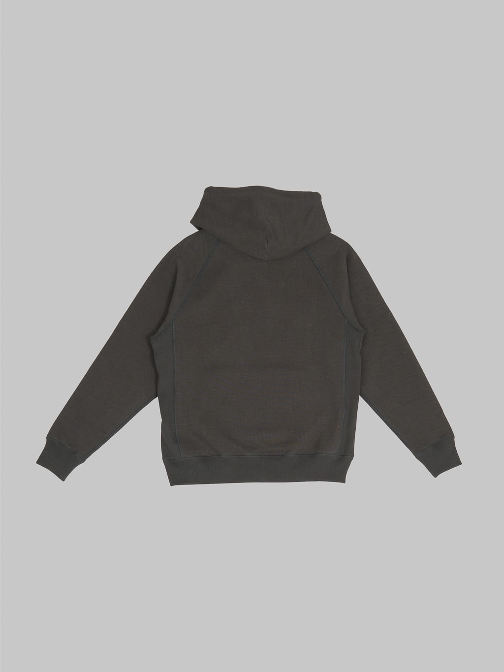 Wonder Looper Pullover Hoodie Double Heavyweight French Terry sumi black back view
