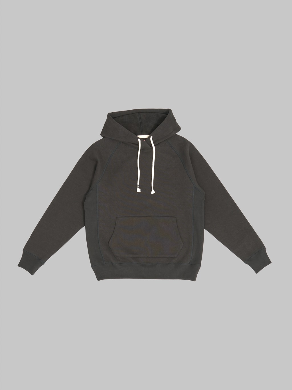 Wonder Looper Pullover Hoodie Double Heavyweight French Terry sumi black front view