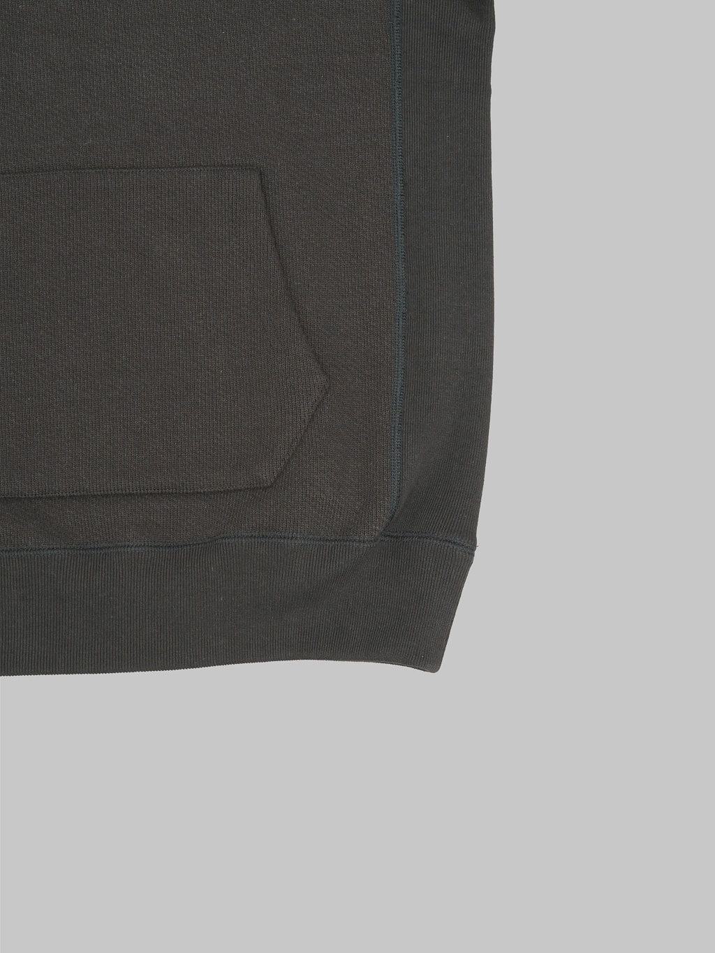 Wonder Looper Pullover Hoodie Double Heavyweight French Terry sumi black hem