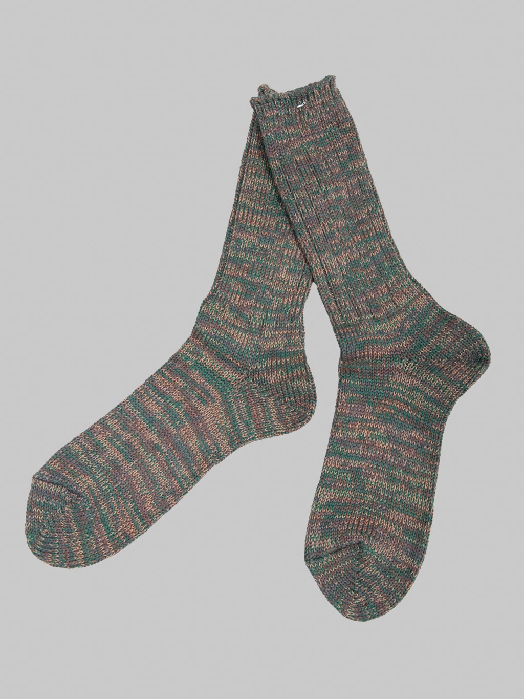 Anonymous Ism 5 Colour Mix Crew Socks Army