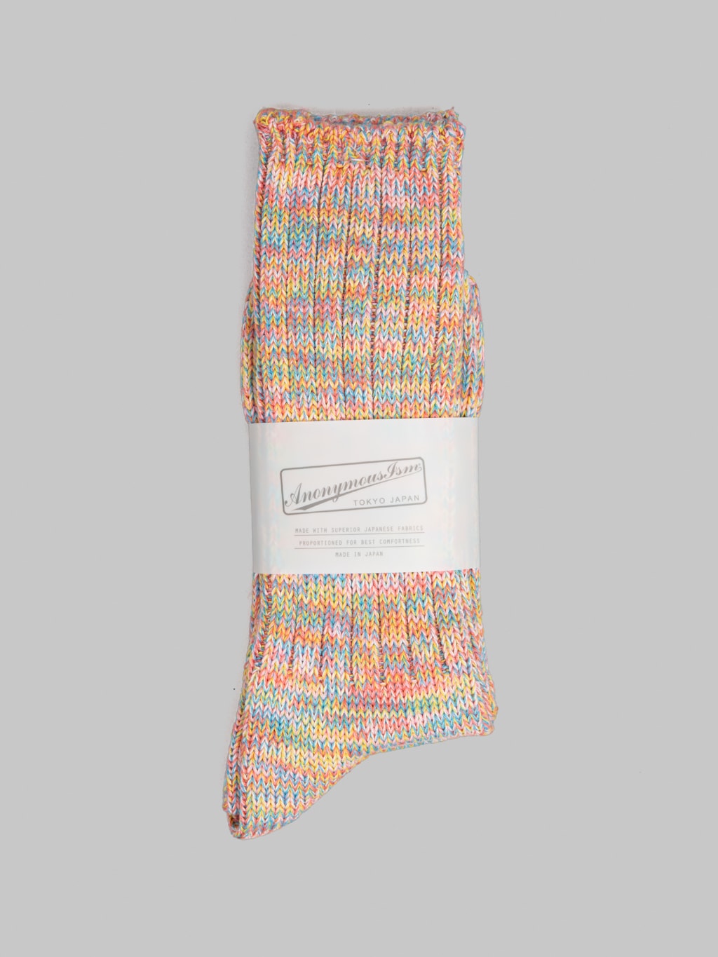 Anonymous Ism 5 Colour Mix Crew Socks Orange