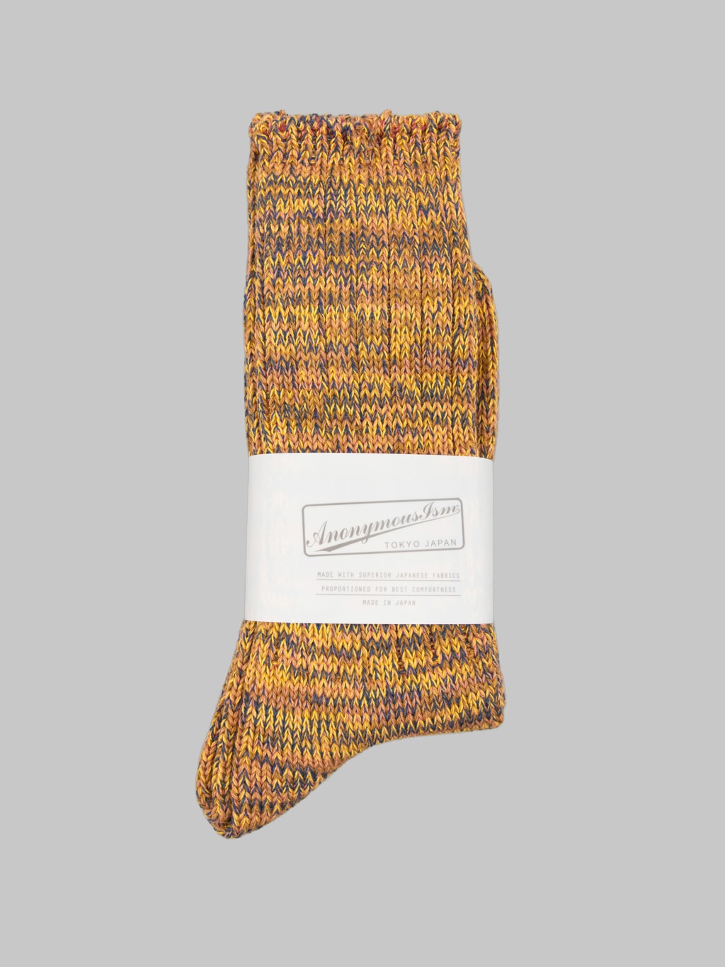 Anonymous Ism 5 Colour Mix Crew Socks Yellow