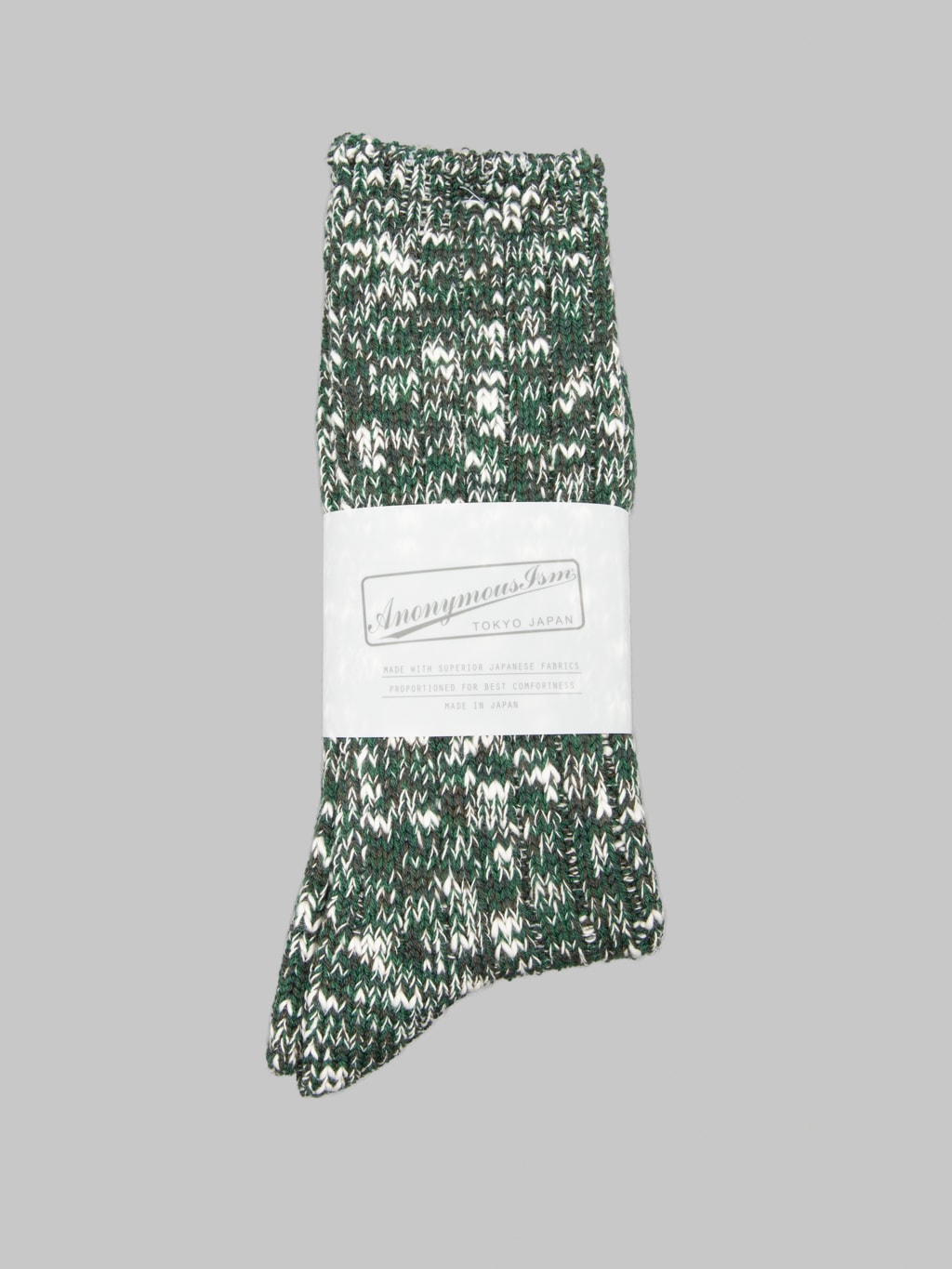 Anonymous Ism Classic Slub Crew Socks Moss