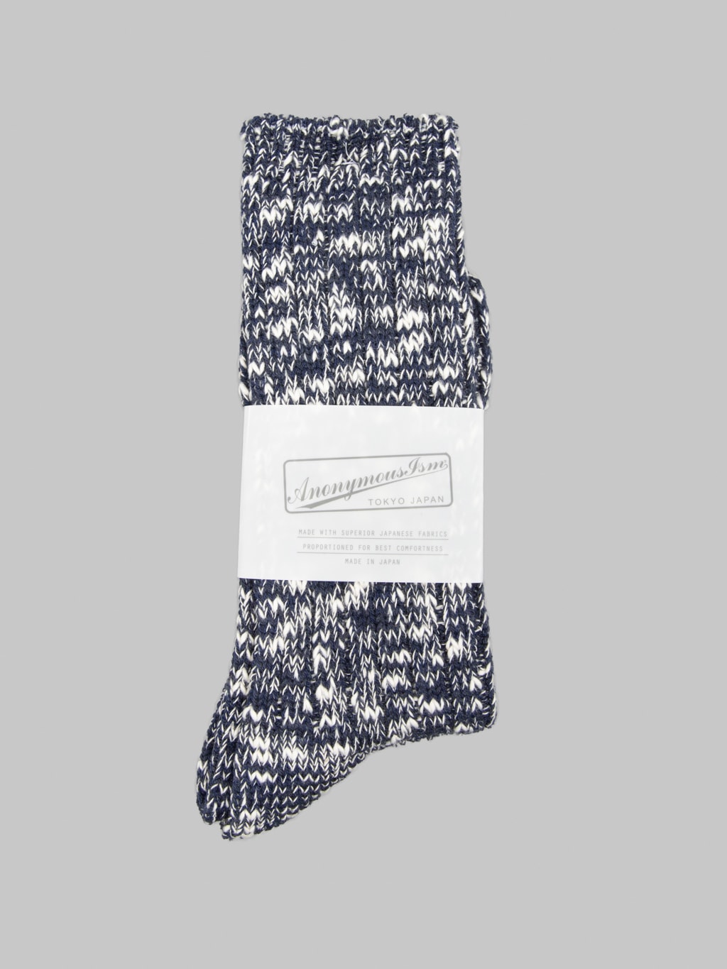 Anonymous Ism Classic Slub Crew Socks Navy