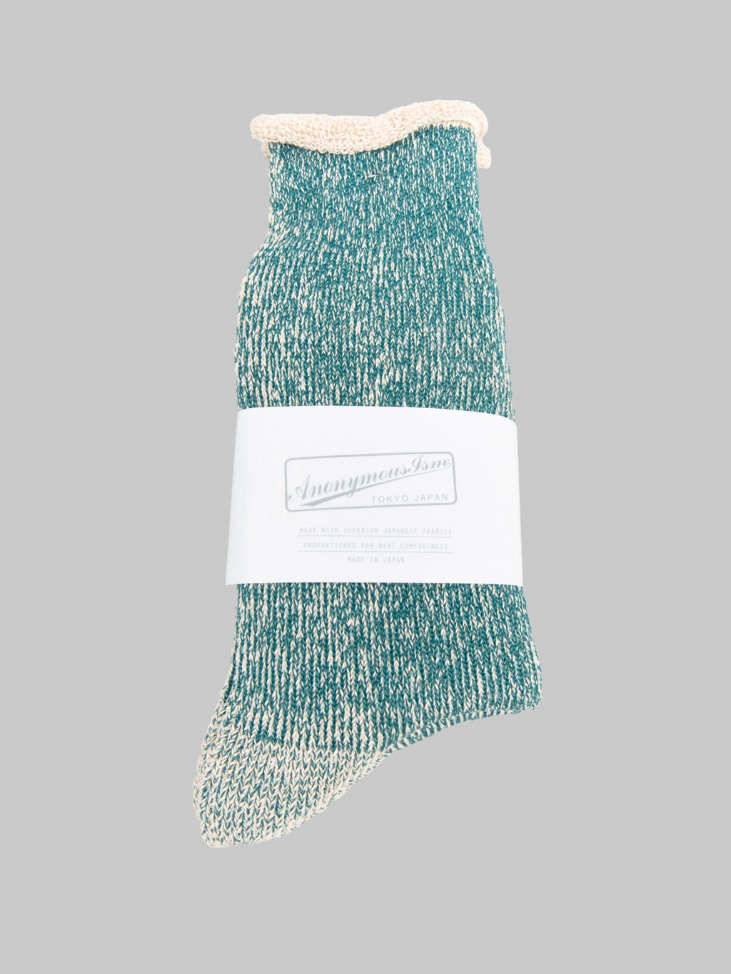 Anonymous Ism Hemp Thick Pile Crew Socks Khaki Melange