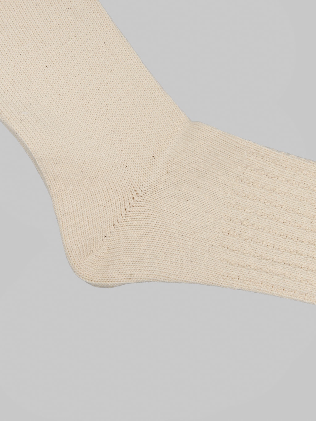 Anonymous Ism OC 2 Line Pique Rib Crew Socks Navy heel