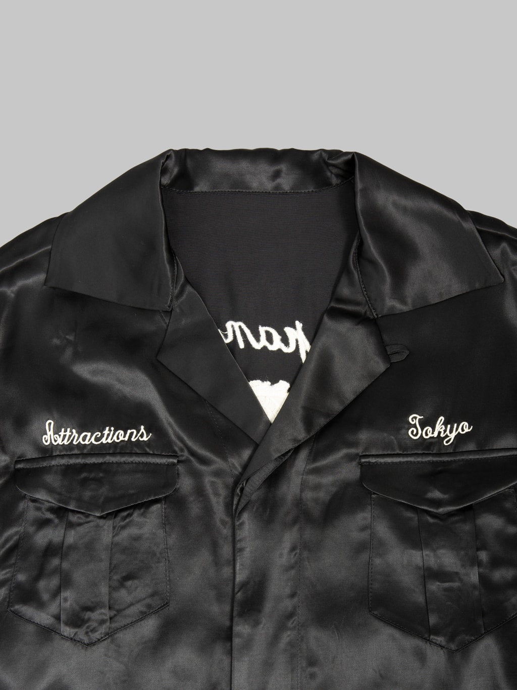 Attractions Wearmasters Lot.873 Souvenir Rayon Jacket Black