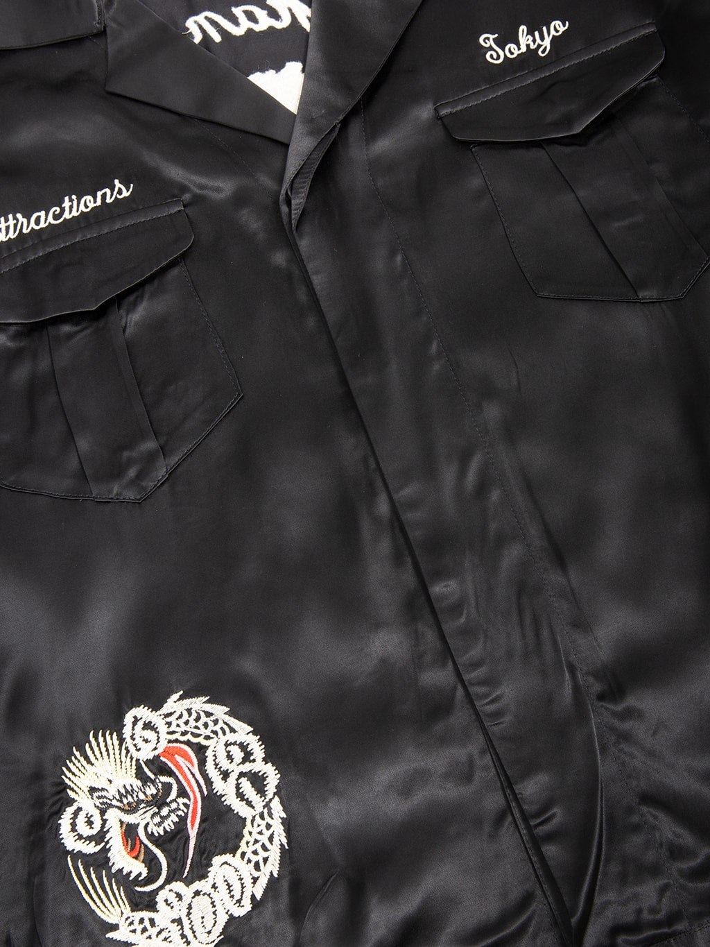 Attractions Wearmasters Lot.873 Souvenir Rayon Jacket Black