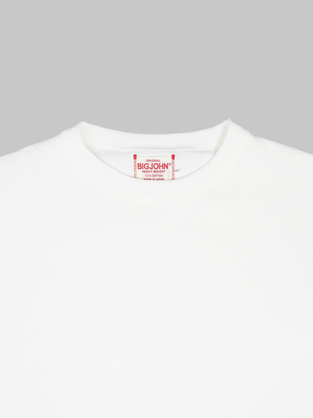 Big John MGTS01M Heavy Weight TShirt White collar