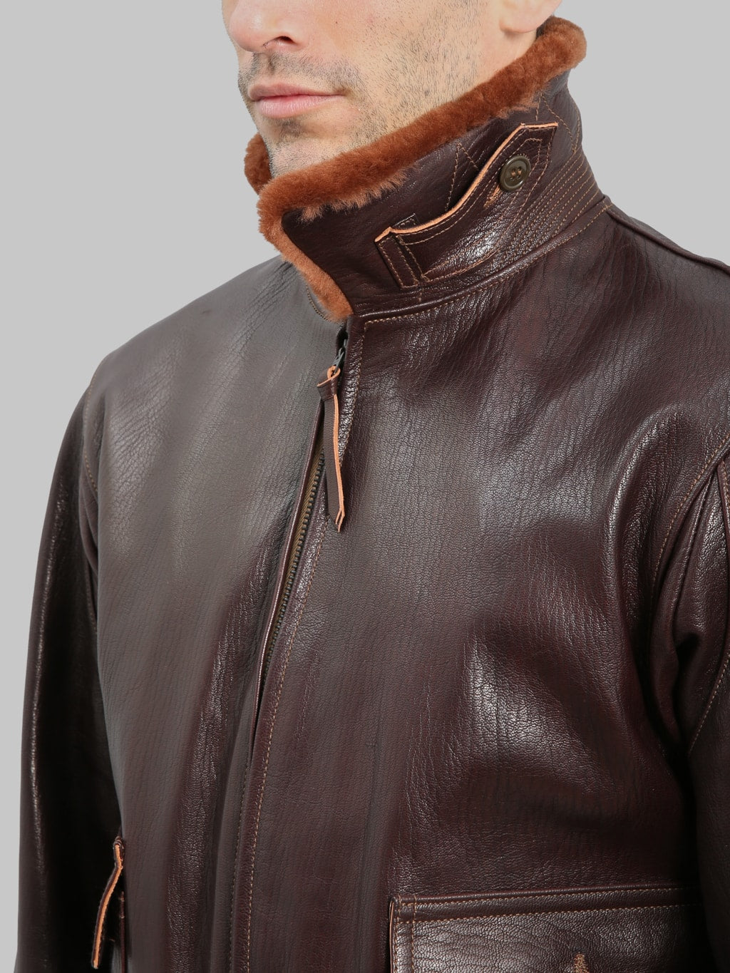 Buzz Rickson's BR80661 AN6552 "American Sportswear Co." Jacket Dark Brown - Redcast Heritage Co.