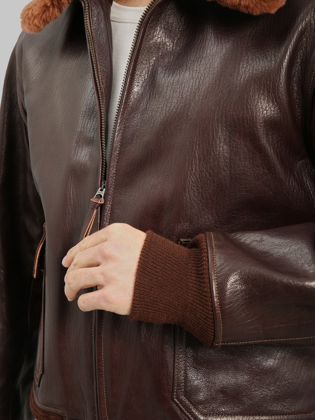 Buzz Rickson's BR80661 AN6552 "American Sportswear Co." Jacket Dark Brown - Redcast Heritage Co.